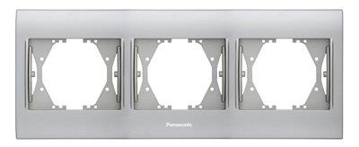 Panasonic Thea Blu Krom Mat Üçlü Çerçeve