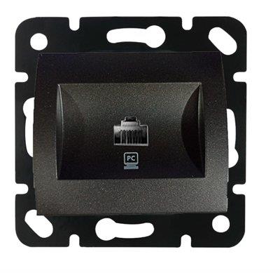 Panasonic Thea Blu Siyah Tekli Data Prizi RJ45 CAT6 Çerçevesiz