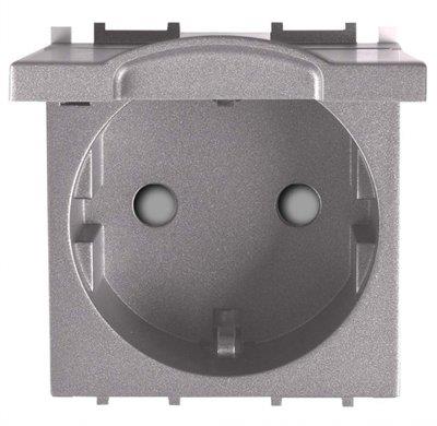 Panasonic Thea Modüler Antrasit Kapaklı Topraklı Priz 2M Mekanizma +  Kapak