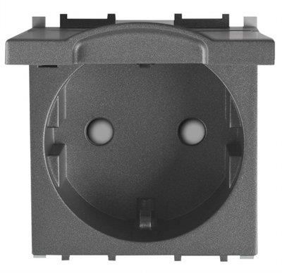 Panasonic Thea Modüler Füme Kapaklı Topraklı Priz 2M Mekanizma +  Kapak