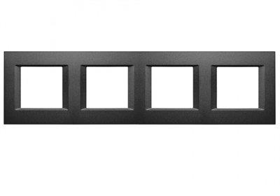 Panasonic Thea Optima Siyah Dörtlü 4x2 mm Çerçeve 
