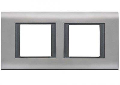 Panasonic Thea Sistema Chrome Matt İkili 2x2 mm Çerçeve 