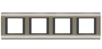 Panasonic Thea Sistema Inox Füme Dörtlü 4x2 mm Çerçeve 