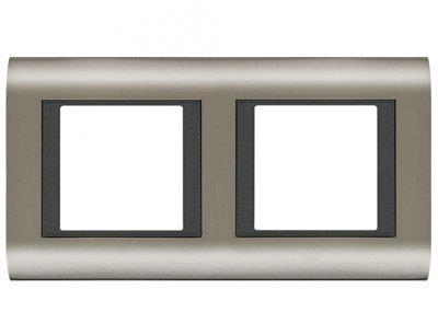 Panasonic Thea Sistema Inox Füme İkili 2x2 mm Çerçeve 