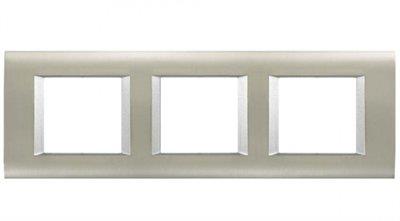 Panasonic Thea Sistema Inox Mat Metalik Beyaz Üçlü 3x2 mm Çerçeve 