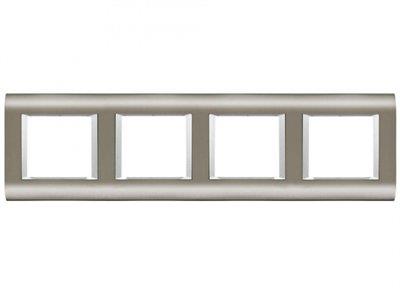 Panasonic Thea Sistema Inox Metalik Beyaz Dörtlü 4x2 mm Çerçeve 