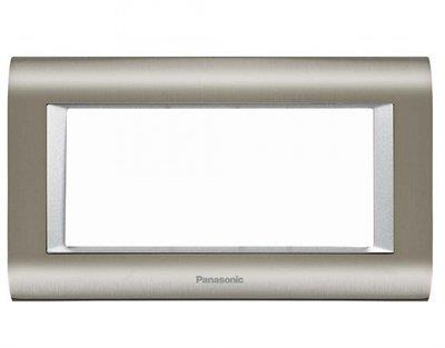 Panasonic Thea Sistema Inox Metalik Beyaz Tekli 4 mm Çerçeve 
