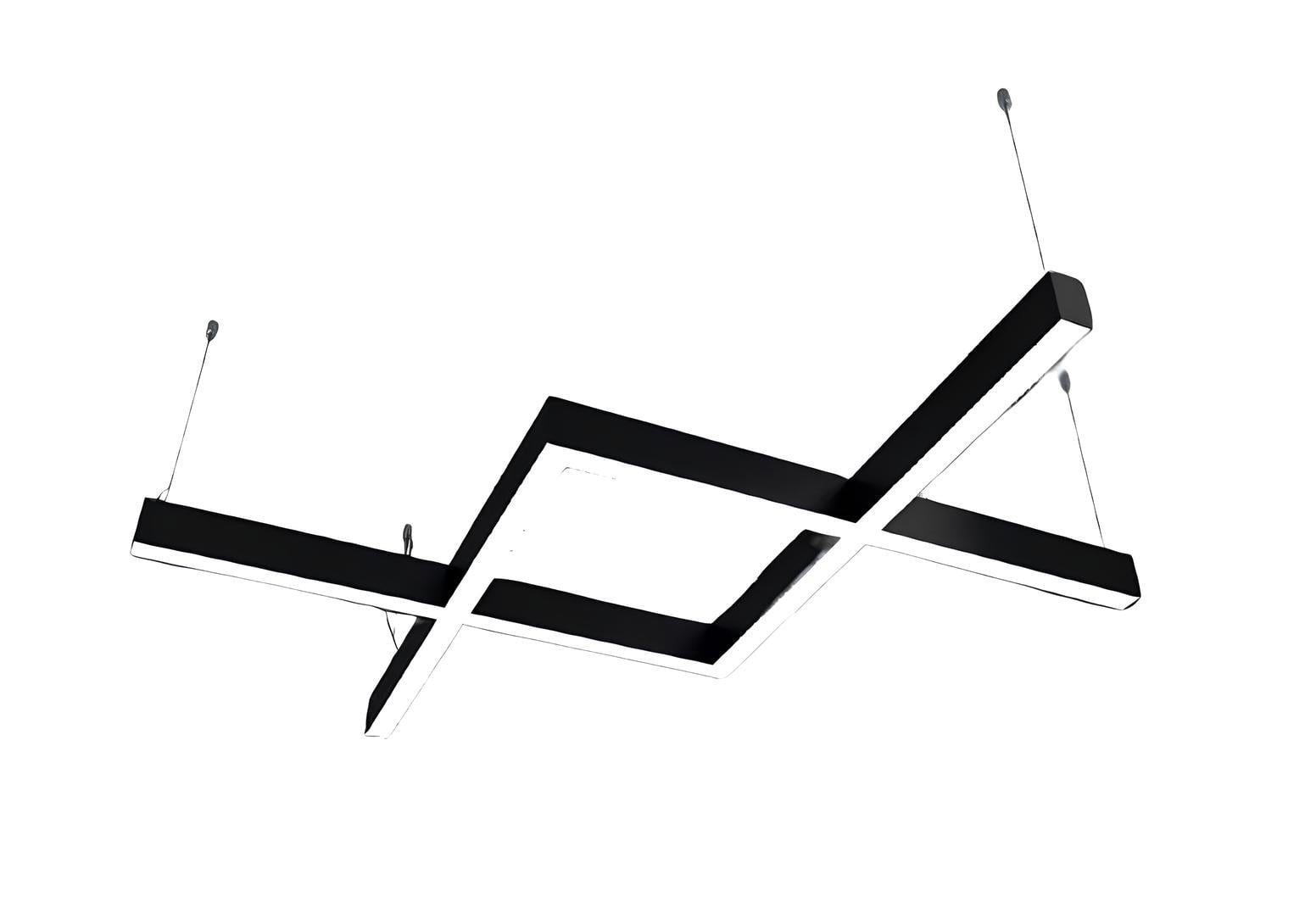 Sıva Üstü Balık Linear Armatür Siyah Kasa Beyaz Işık