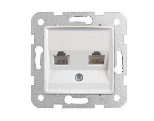 Viko Linnera Beyaz İkili Data Prizi 2xRJ45 CAT6 Çerçevesiz