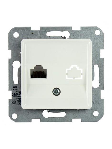 Viko Linnera Beyaz Tekli Data Prizi RJ45 CAT6 Çerçevesiz