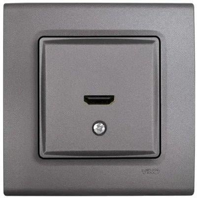 Viko Linnera Life Granit Gri HDMI Konnektör Çerçevesiz