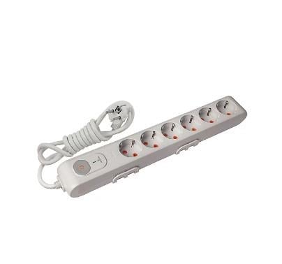 Viko Multi-let Altılı Priz 1050J Şok Korumalı Topraklı Kablolu Ç. K. 1,5 Metre Gri