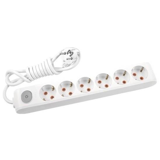 Viko Multi-let Altılı Priz Anahtarlı Topraklı Kablolu Ç. K. 5 Metre Beyaz