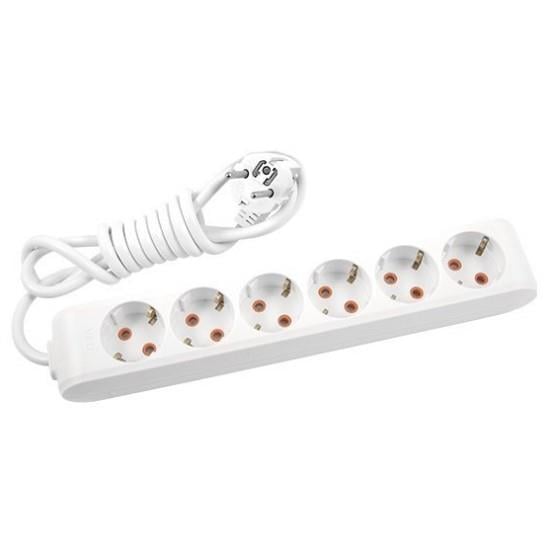 Viko Multi-let Altılı Priz Topraklı Kablolu Ç. K. 5 Metre Beyaz