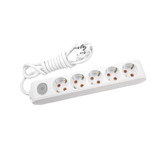 Viko Multi-let Beşli Priz Anahtarlı Topraklı Kablolu Ç. K. 5 Metre Beyaz
