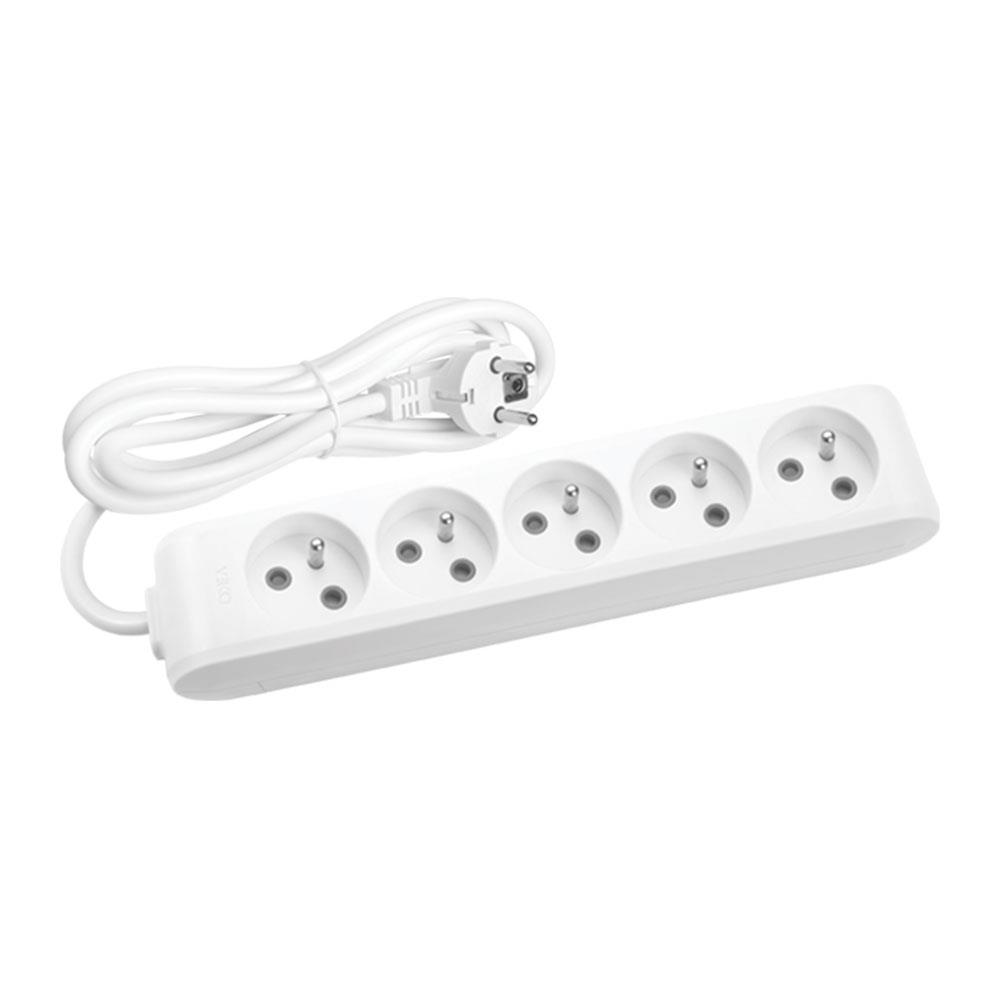 Viko Multi-let Beşli Priz Ups Topraklı Kablolu Ç. K. 2 Metre Beyaz