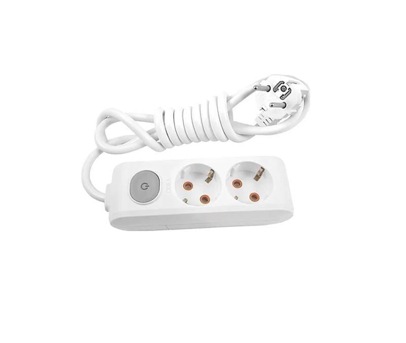 Viko Multi-let İkili Priz Anahtarlı Topraklı Kablolu Ç. K. 3 Metre Beyaz