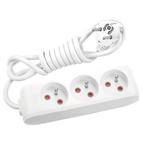 Viko Multi-let Üçlü Priz Ups Topraklı Kablolu Ç. K. 2 Metre Beyaz