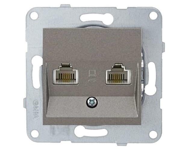 Viko Novella Antrasit Data Prizi RJ45 CAT6 Çerçevesiz