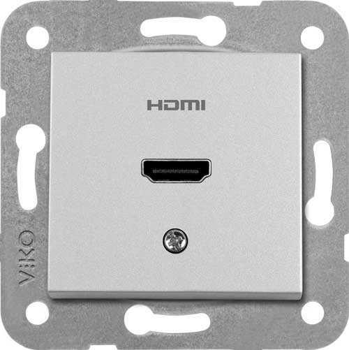 Viko Novella Metalik Beyaz HDMI Konnektor Çerçevesiz