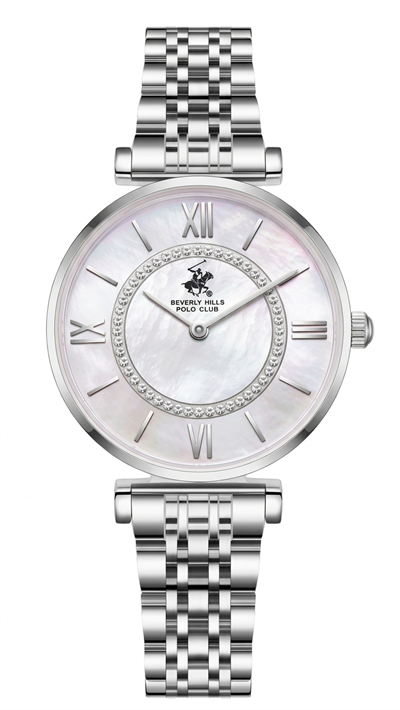 Beverly Hills Polo Club BP3853X.320 Taş Detaylı Çelik Kadın Kol Saati.