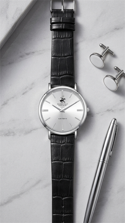 Beverly Hills Polo Club BP3885X.331 Slim Tech 5 Siyah Deri Kordon Erkek Kol Saati