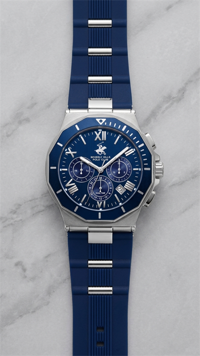 Beverly Hills Polo Club BP3887X.399 Lacivert Silikon Kordon Erkek Kol Saati