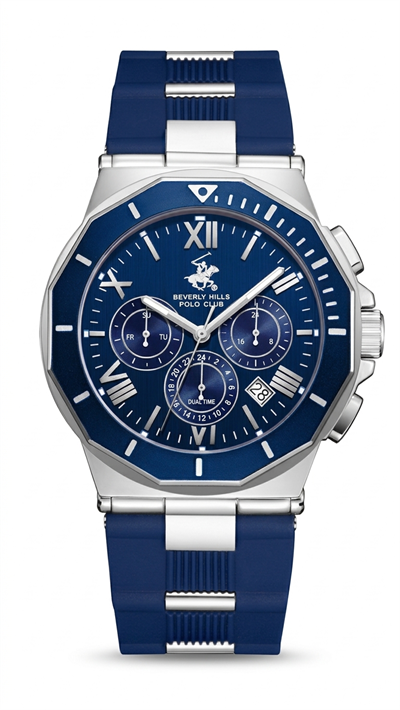 Beverly Hills Polo Club BP3887X.399 Lacivert Silikon Kordon Erkek Kol Saati