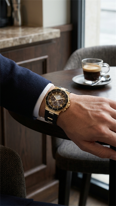 Beverly Hills Polo Club BP3887X.151 Siyah Silikon Kordon Gold Erkek Kol Saati.