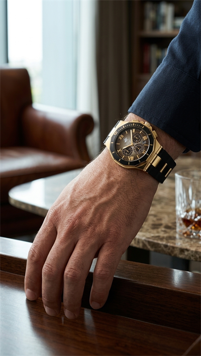 Beverly Hills Polo Club BP3887X.151 Siyah Silikon Kordon Gold Erkek Kol Saati.