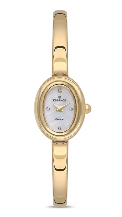Essence D1227.120 Oval Kasalı Kadın Kol Saati – Altın Rengi