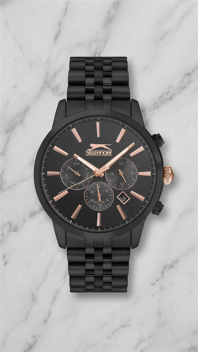 Slazenger SL.09.1812.2.02 Siyah Çelik Kordonlu Erkek Kol Saati