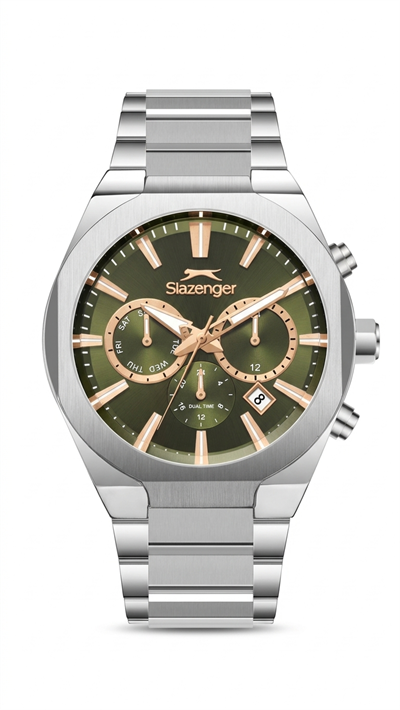 Slazenger SL.09.2540.2.06 Yeşil Kadran Çelik Erkek Kol Saati