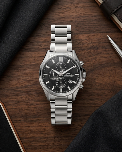 Slazenger SL.09.2632.2.350 Siyah Kadran Çelik Erkek Kol Saati