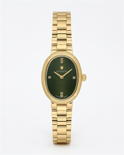 Wainer WA.18130-D Swiss Made Yeşil Kadran Gold Kadın Kol Saati