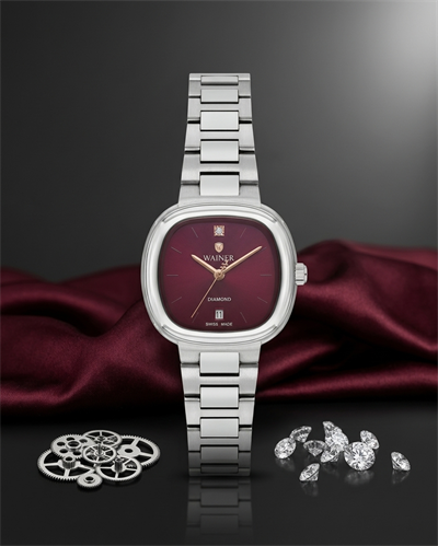 Wainer WA.18100-A Swiss Made Bordo Kadran Kadın Kol Saati