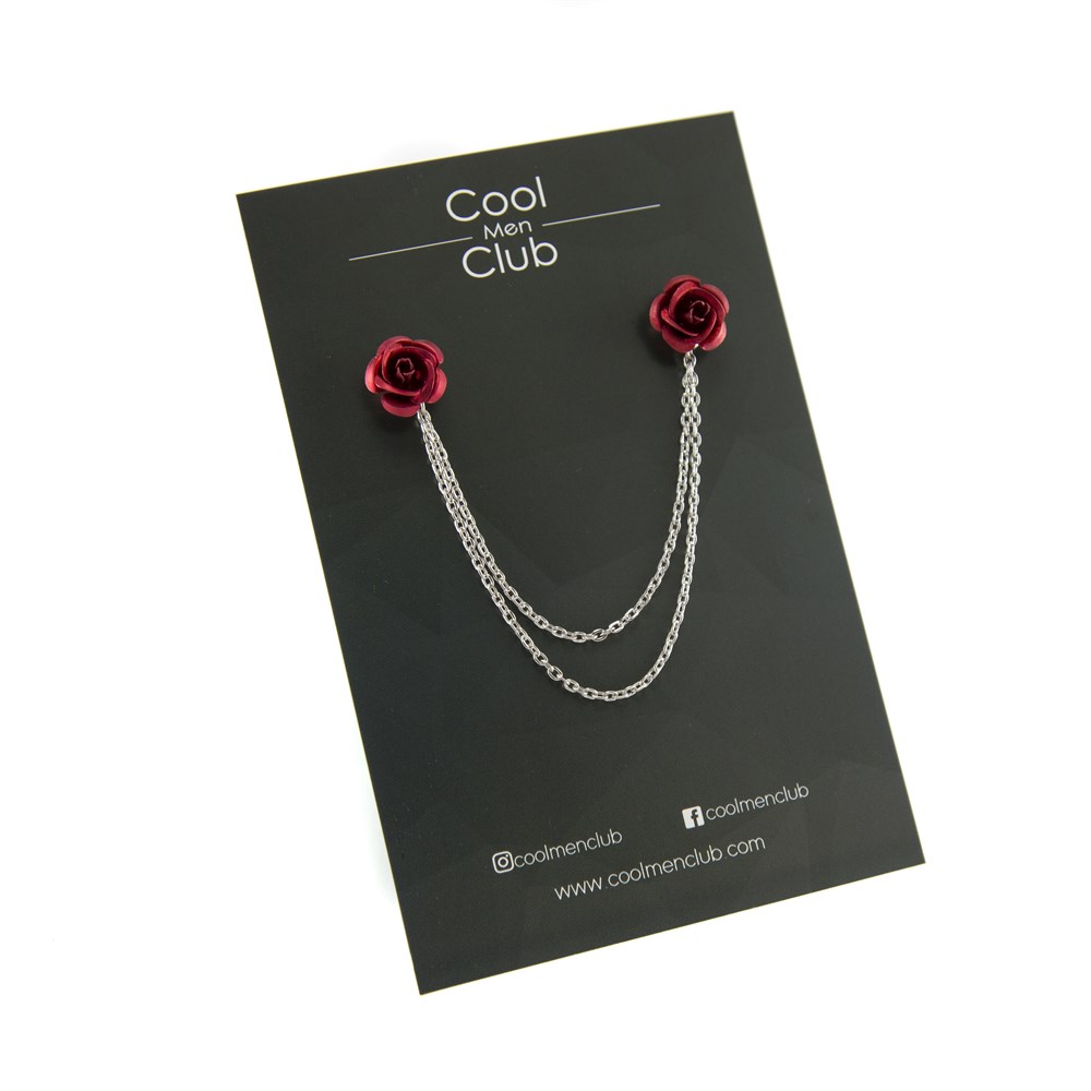 Çiçek Figürlü Yaka İğnesi