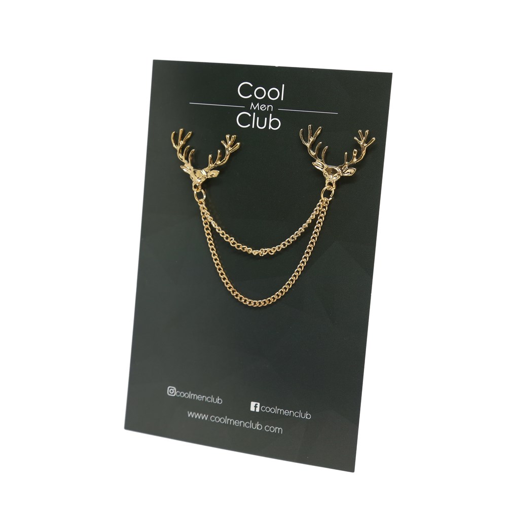 Geyik Figürlü Yaka İğnesi