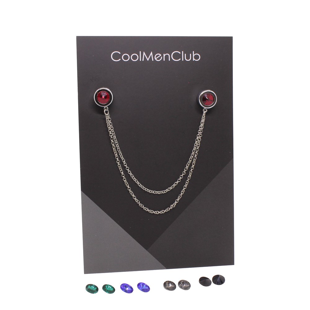 5 Taşlı Gömlek Yaka İğnesi