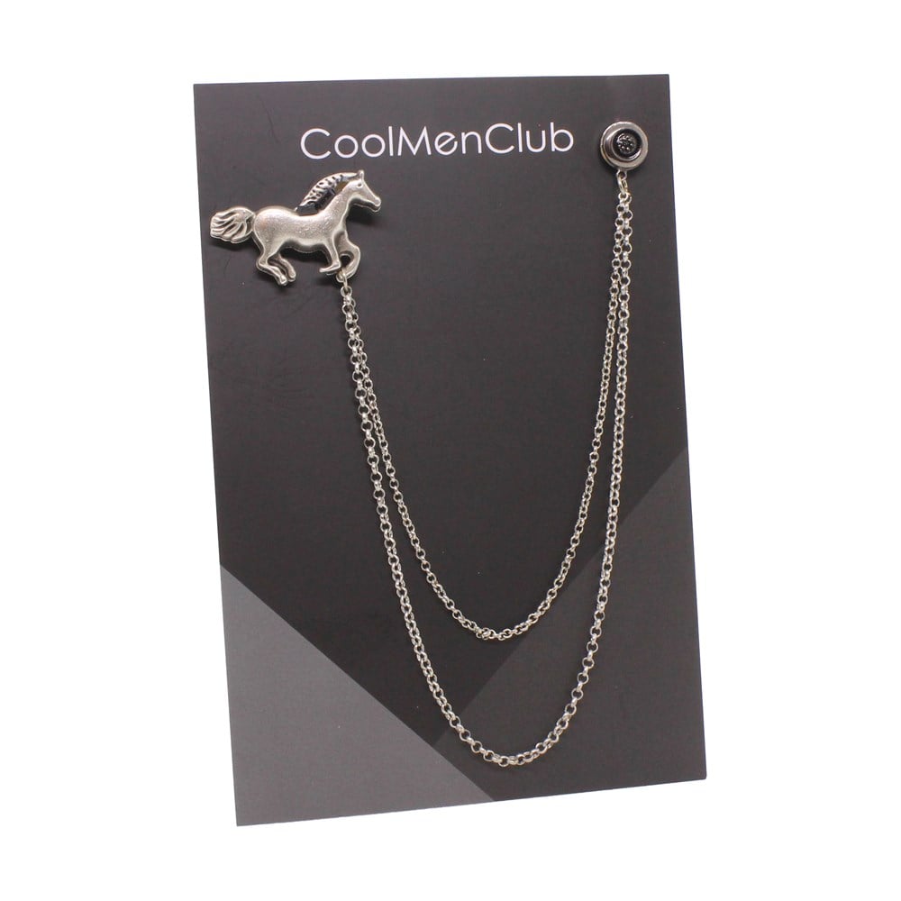 At Figürlü Ceket Yaka İğnesi