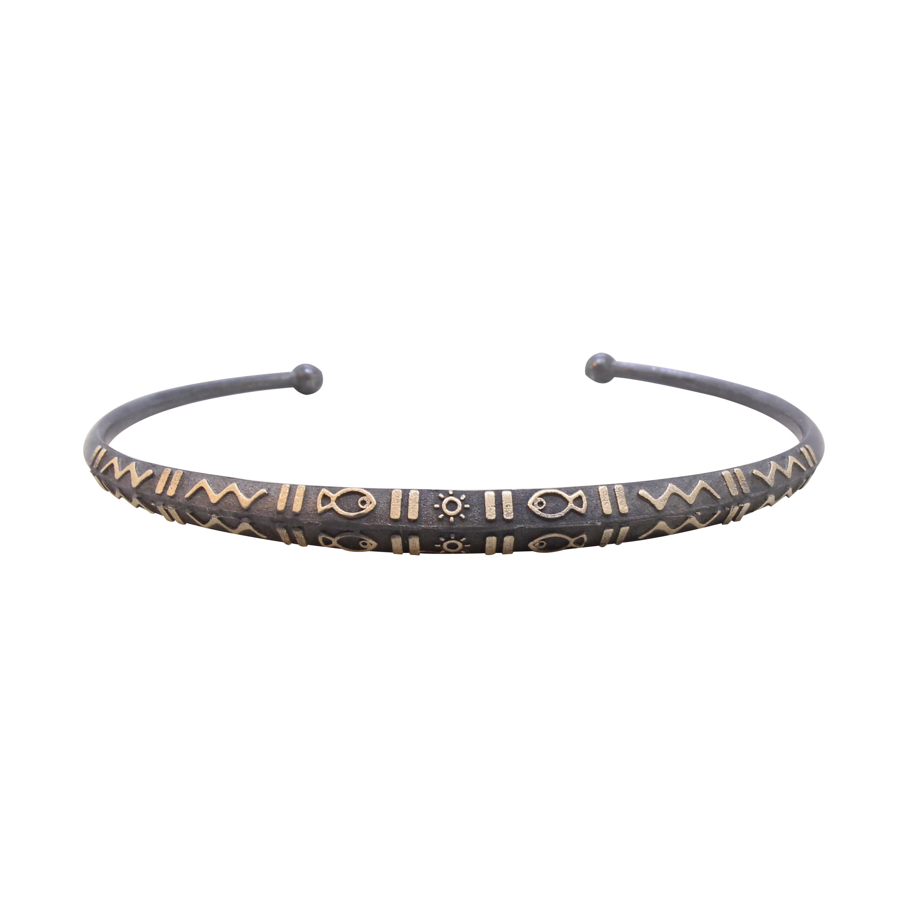 Silver Cool SeriesCMC2503Balık Desenli Gümüş Bileklik