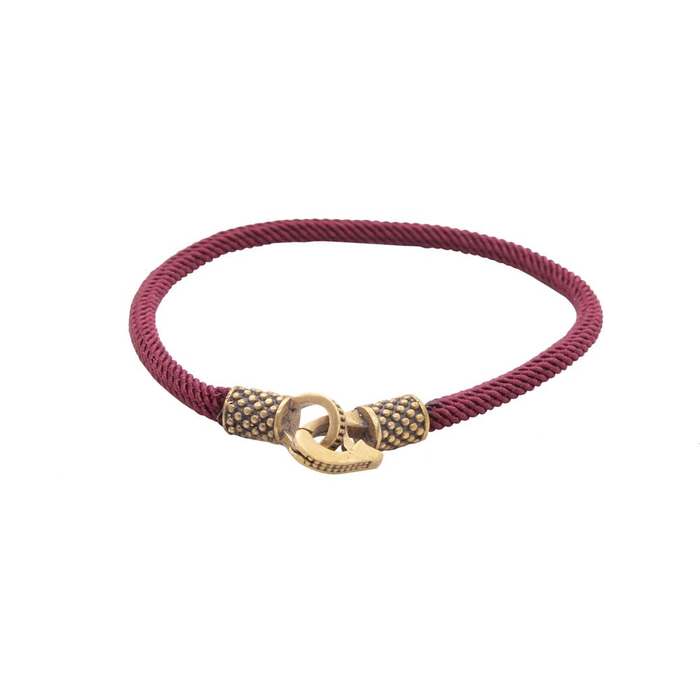 Leather Cool SeriesCMC1301Bordo Bronz İp Bileklik