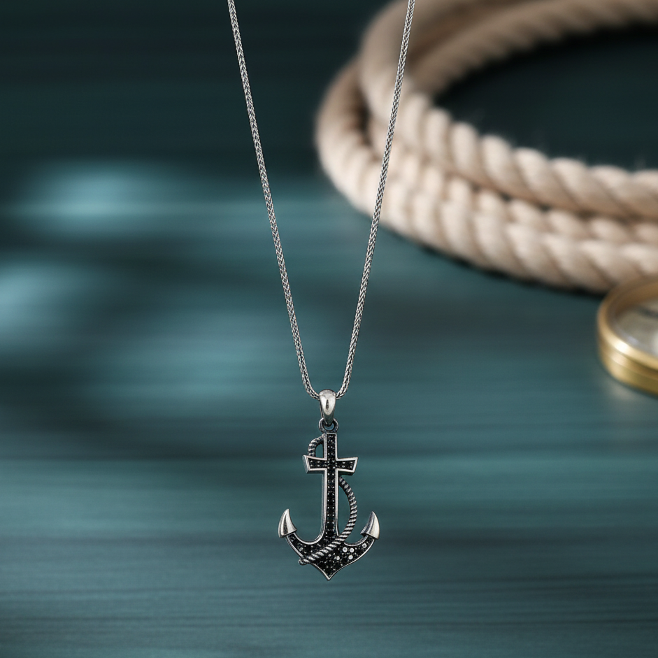 Çapa Gümüş Kolye