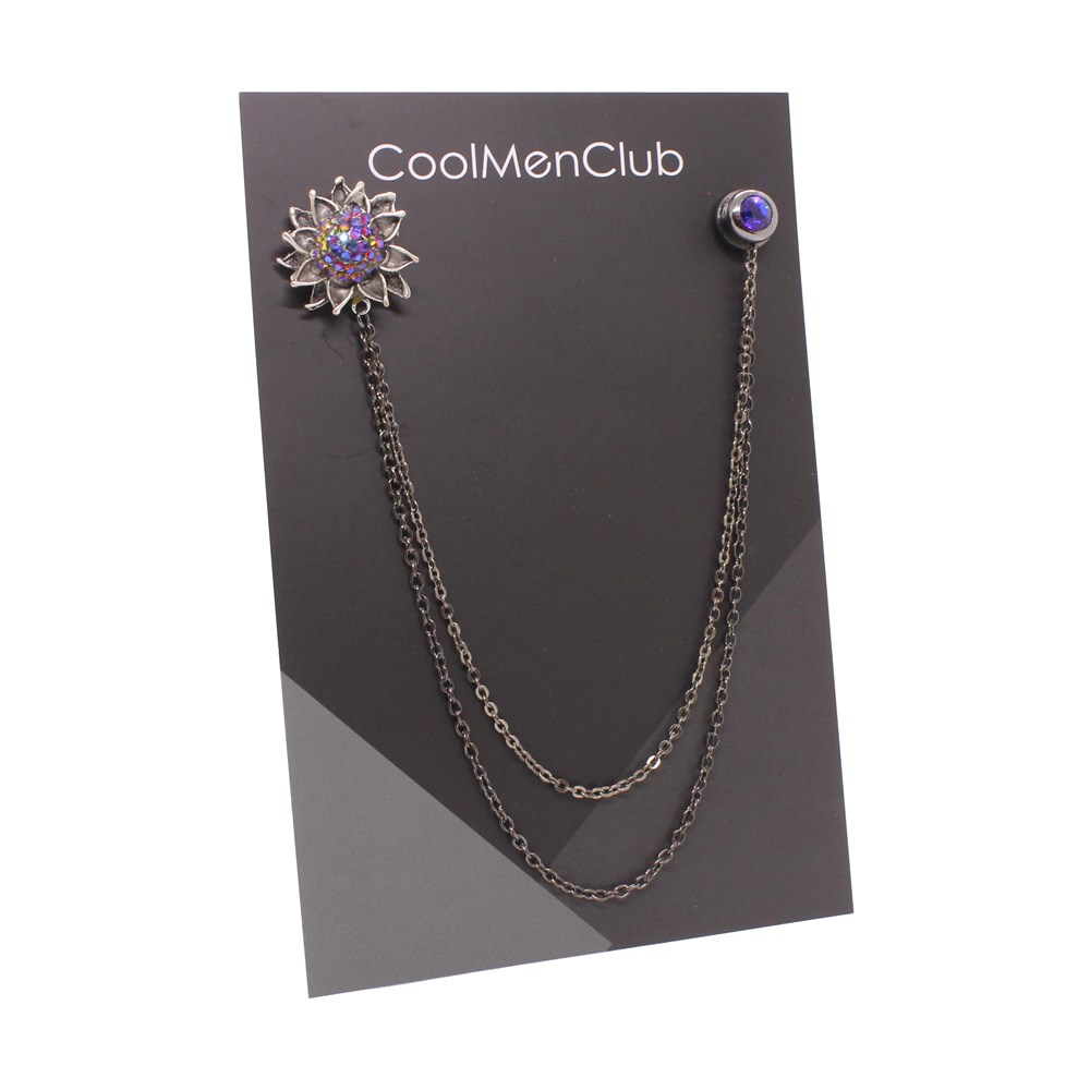 Çiçek Figürlü Ceket Yaka İğnesi