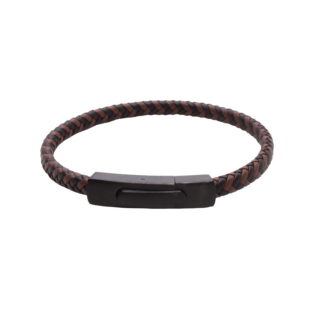 Leather Cool SeriesCMC8687Çelik Deri Bileklik