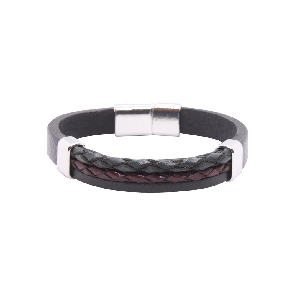 Leather Cool SeriesCMC8258Çelik Deri Bileklik