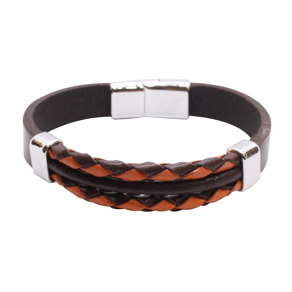 Leather Cool SeriesCMC8995Çelik Deri Bileklik