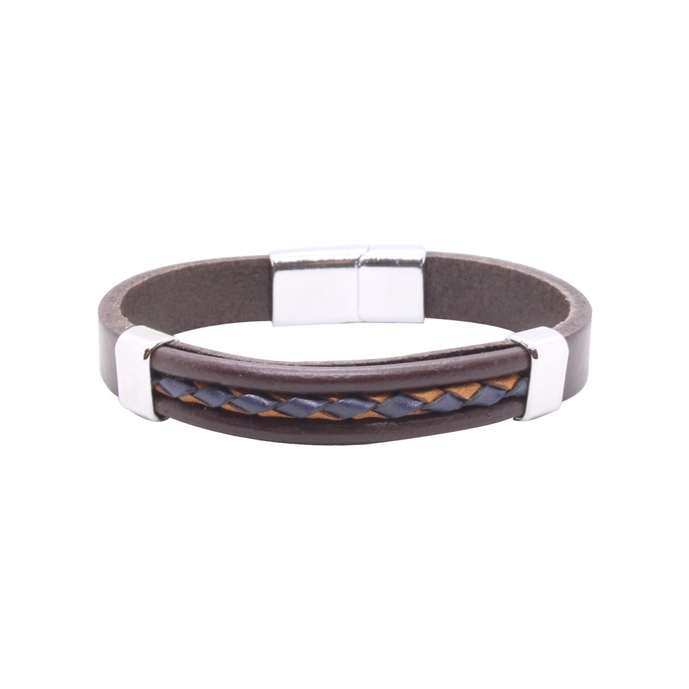 Leather Cool SeriesCMC8267Çelik Deri Bileklik