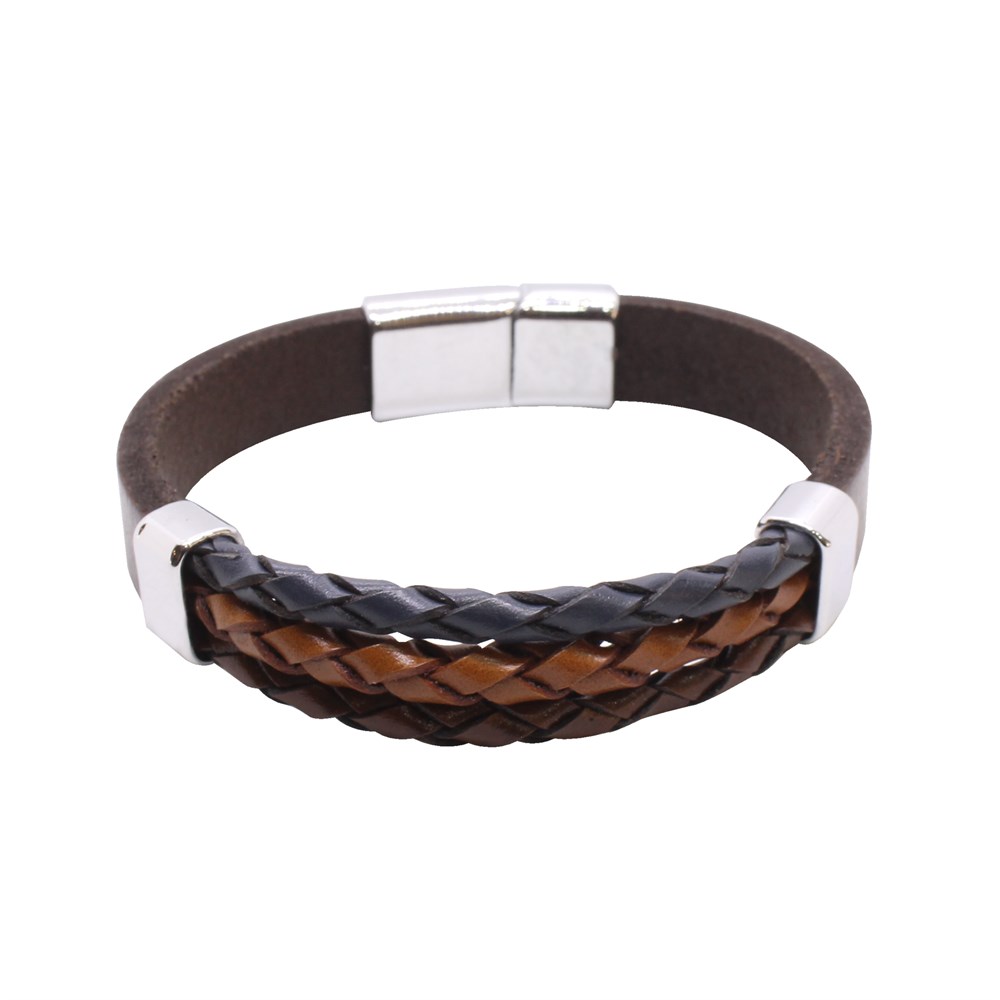 Leather Cool SeriesCMC8999Çelik Deri Bileklik