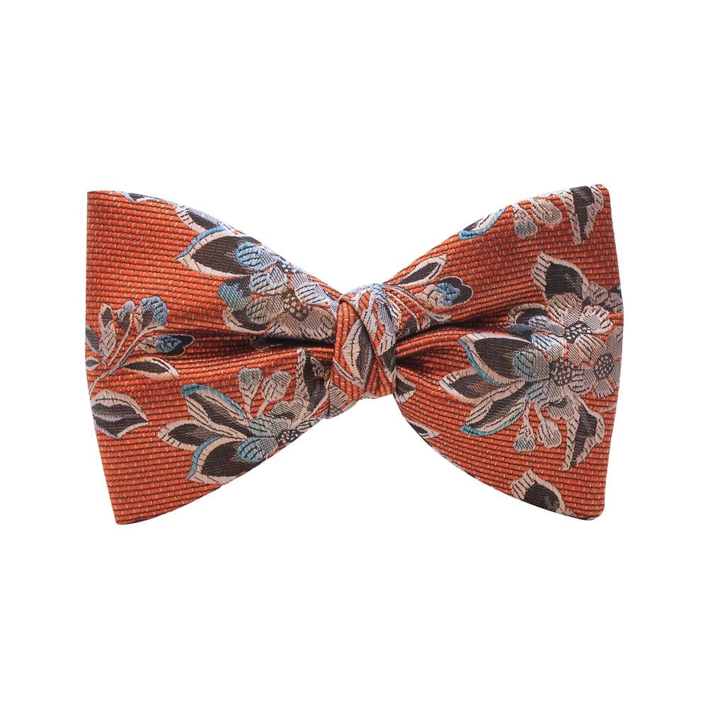 Çiçek Desenli Açık Papyon